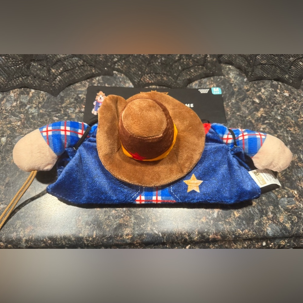Western Dog Outfit with Brown Hat